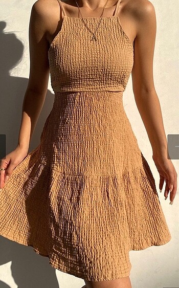 Zara askılı mini elbise