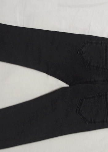 LC Waikiki Siyah Nakışlı kiz Çocuk Kot Pantolon