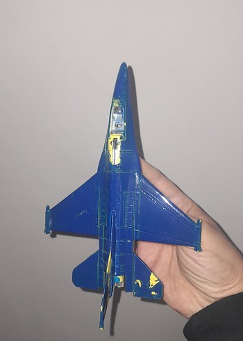 Renkli Mavi F-16 Oyuncak Uçak - Görsel 6