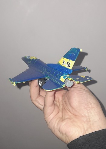 Renkli Mavi F-16 Oyuncak Uçak - Görsel 5