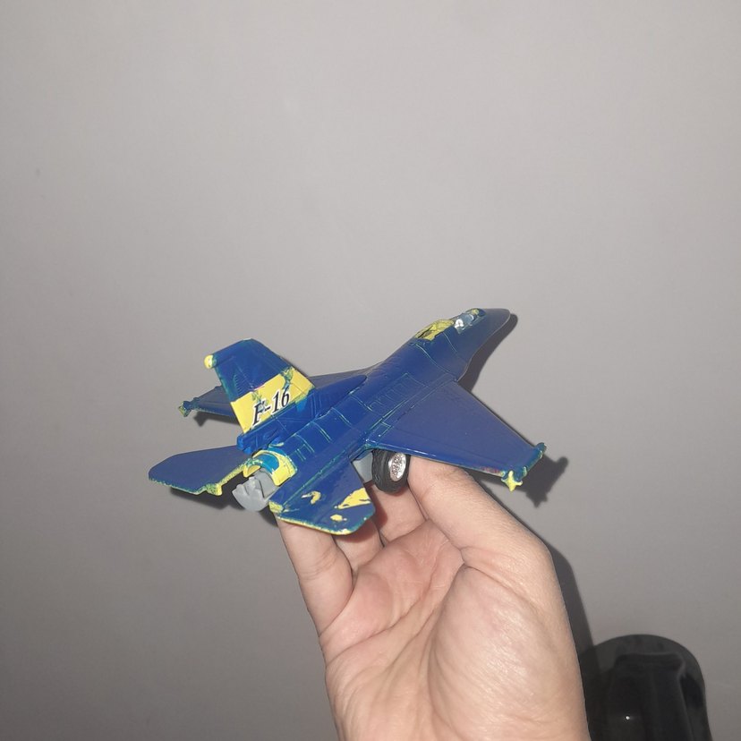 Renkli Mavi F-16 Oyuncak Uçak - Görsel 4