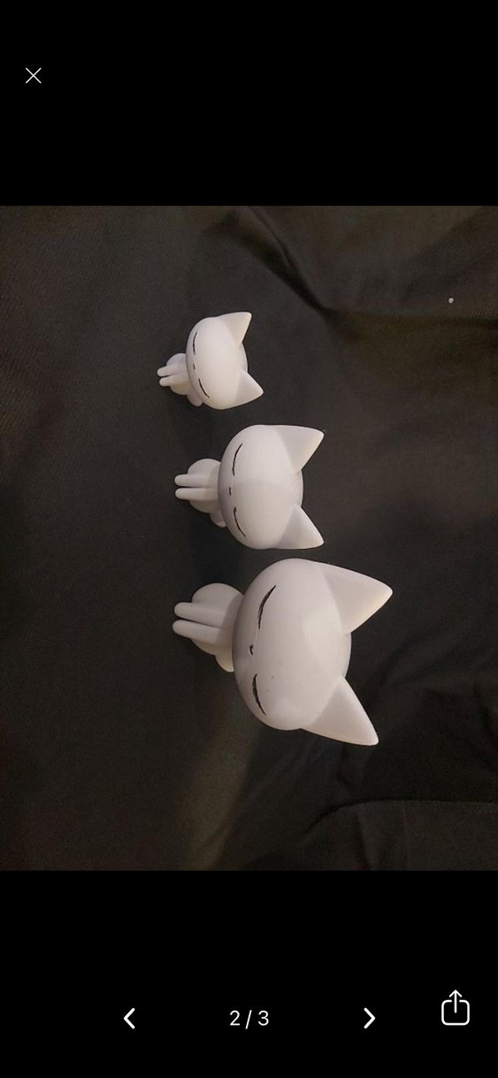 Beyaz 3D Kedi Figürleri Seti - Görsel 3