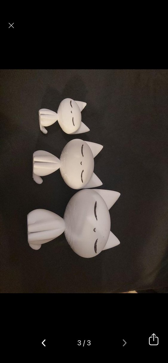 Beyaz 3D Kedi Figürleri Seti - Görsel 2