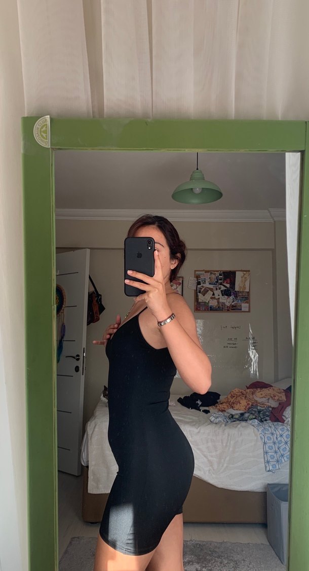 Siyah streç Kısa Tulum - Görsel 2