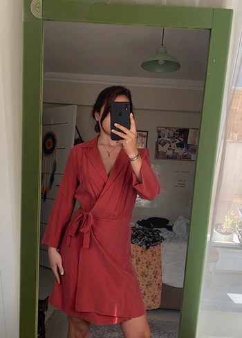 Mango kiremit uzun kol business elbise - Görsel 3