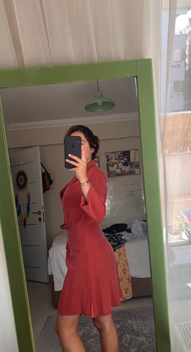 Mango kiremit uzun kol business elbise - Görsel 2