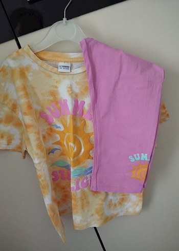 LC Waikiki Kız Çocuk Sarı Batik Desenli Tişört