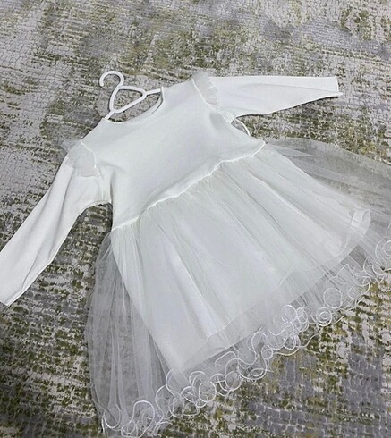 18-24 Ay Beden beyaz Renk LittleHoney Elbise