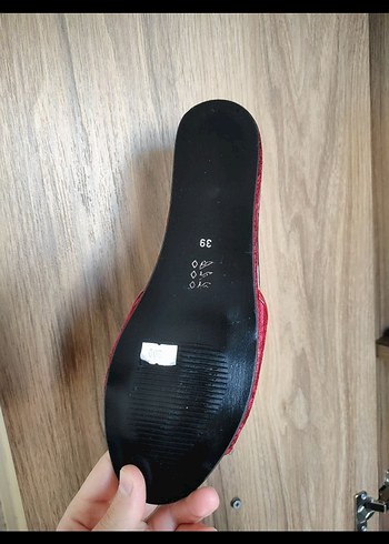 Bordo Kürklü Terlik - Görsel 5