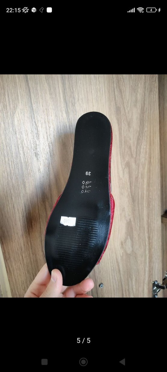 Bordo Kürklü Terlik - Görsel 5