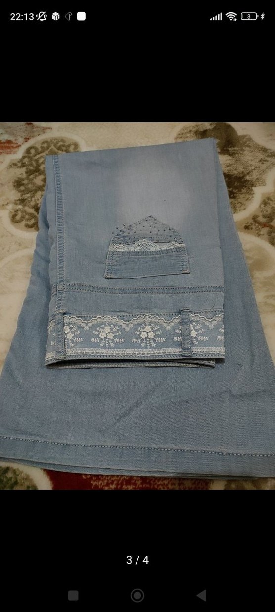 Gri Mavi Uzun Kot Etek - Görsel 3