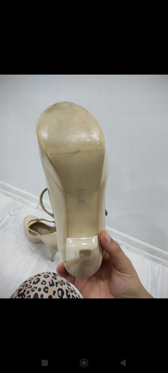 Bej Rugan Tokalı yumurta burun Kadın Ayakkabı - Görsel 4