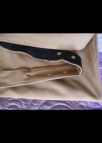 Bej Kumaş Kadın Pantolon, Kemerli - Görsel 5