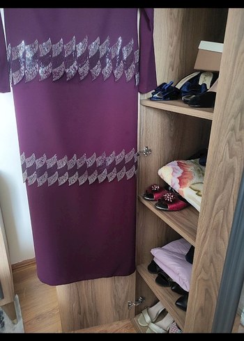 taşlı uzun elbise - Görsel 3