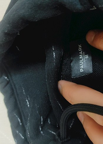 Siyah Yüksek Yakalı Erkek Sweatshirt - Görsel 3