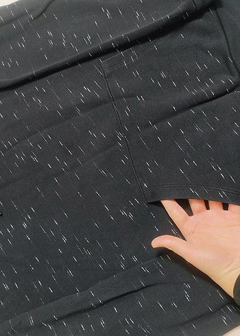 Siyah Yüksek Yakalı Erkek Sweatshirt - Görsel 2