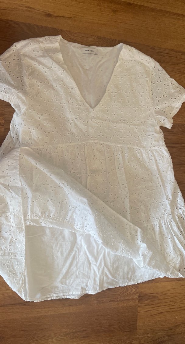 Dantel Detaylı Beyaz Bohem Midi Elbise - Görsel 4