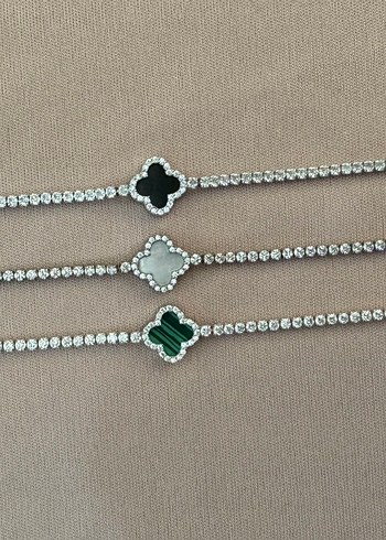Van cleef 1 yoncalı gümüş bileklik