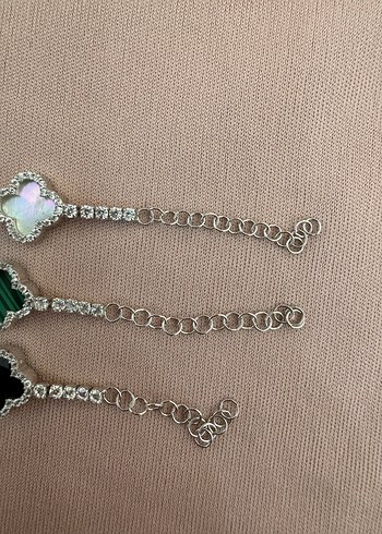  Beden çeşitli Renk Van cleef 5 yoncalı gümüş bileklik