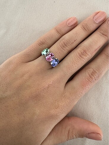 Swarovski gümüş yüzük