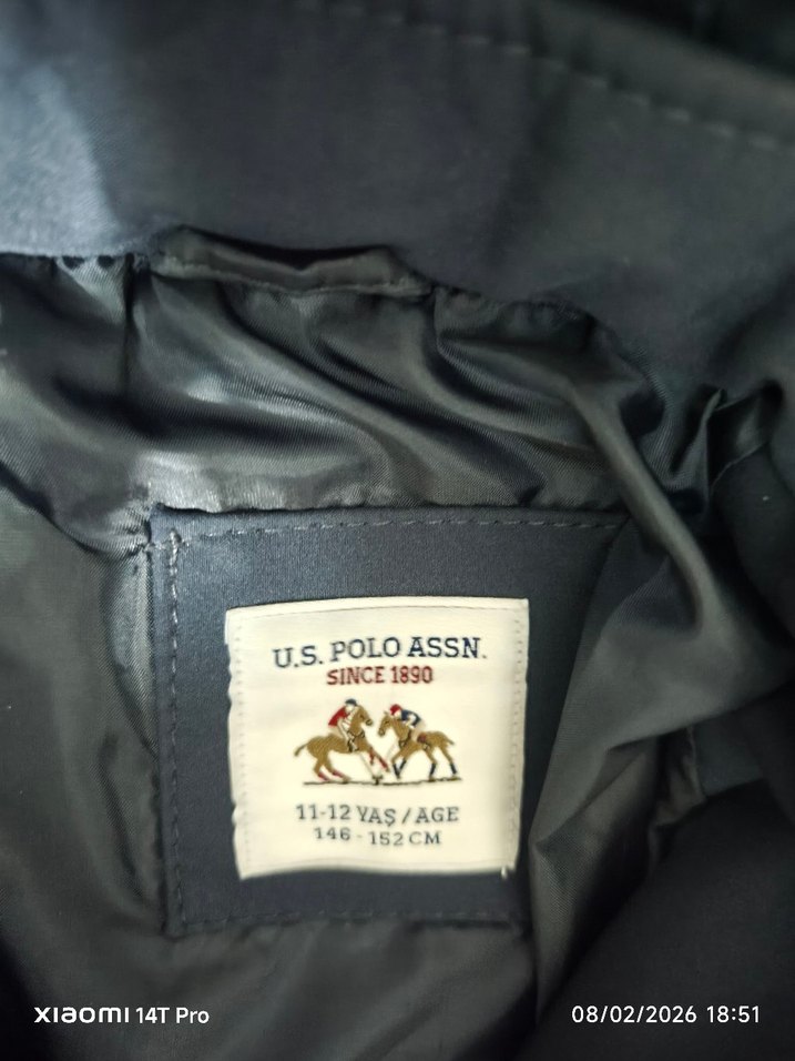 Kız çocuk için Deri Kapüşonlu Mont - Görsel 4