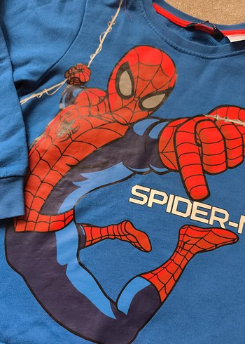 Erkek Çocuk Mavi Spider-Man Sweatshirt - Görsel 2