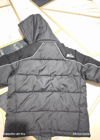 Gri erkek çocuk mont - Görsel 3