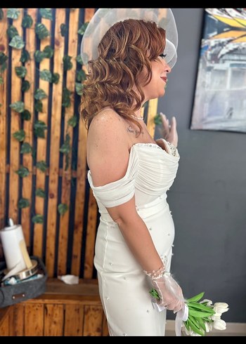 Vintage Bohem Gelinlik, Uzun ve Straplez nişan isteme nikah - Görsel 5