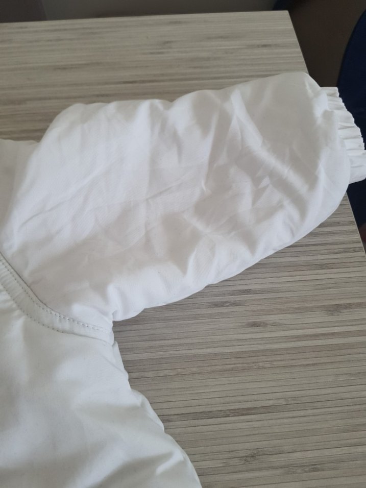 Beyaz Nakışlı Kapüşonlu Bebek Tulumu - Görsel 3