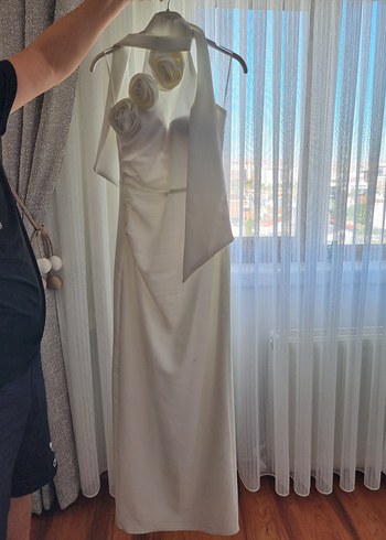 34 Beden beyaz Renk Nikah Elbisesi