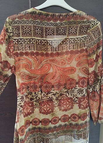 Bershka Vintage etnik desen bulüz