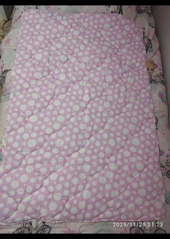 pastel pembe renkte bebek yorganı - Görsel 2