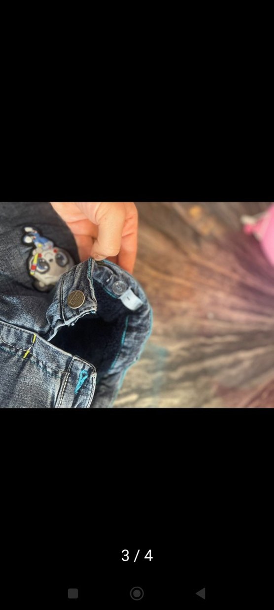 Gri Nakışlı Erkek Çocuk Kot Pantolon - Görsel 3