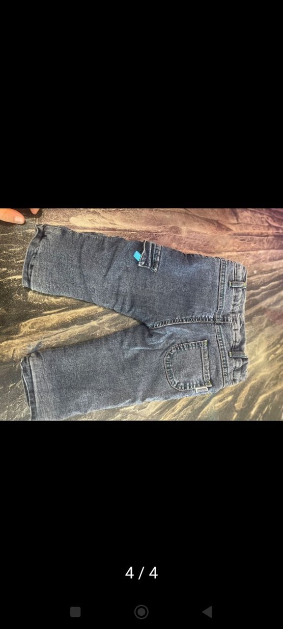 Gri Nakışlı Erkek Çocuk Kot Pantolon - Görsel 2