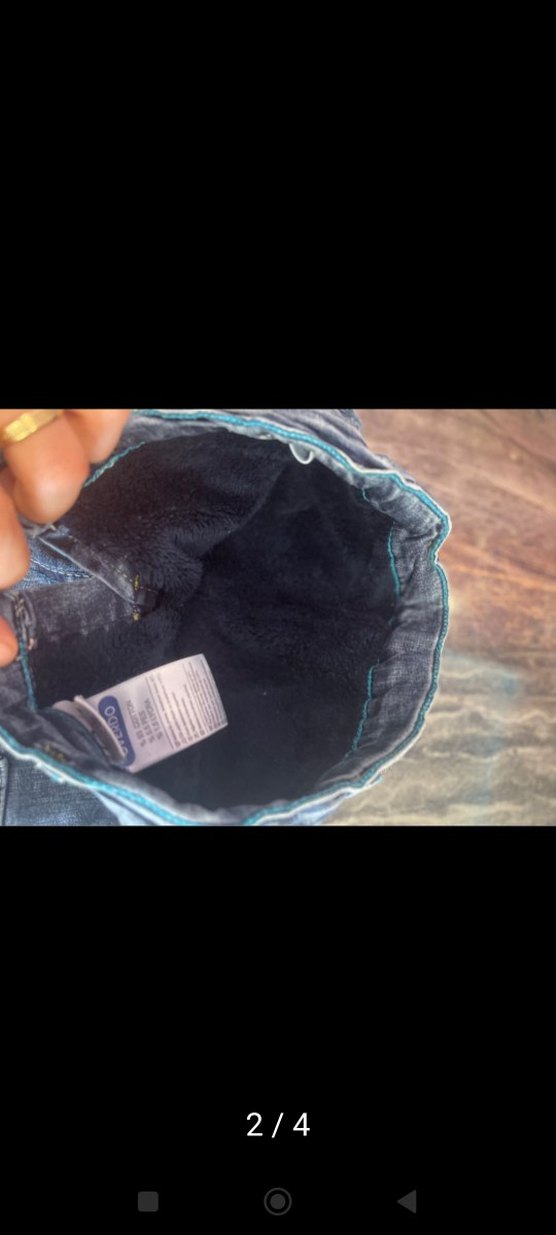 Gri Nakışlı Erkek Çocuk Kot Pantolon - Görsel 4