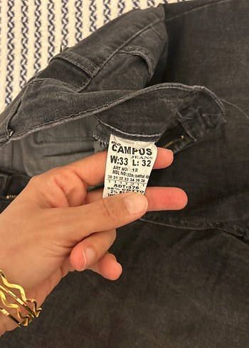 Siyah Kadın Kot Pantolon Kemerli Regular Fit - Görsel 4