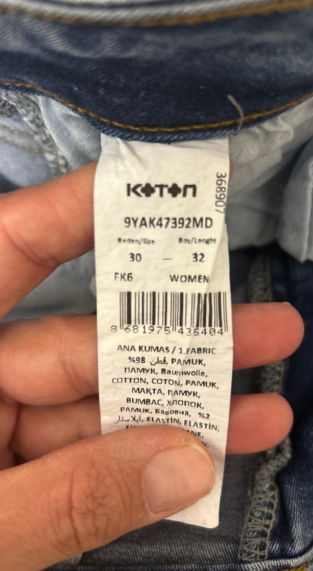 Koton Gri Tonlu Mavi Salaş Kot Pantolon - Görsel 4