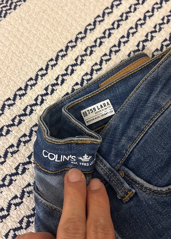 Lacivert Kadın Midi Boy Denim Pantolon - Görsel 2