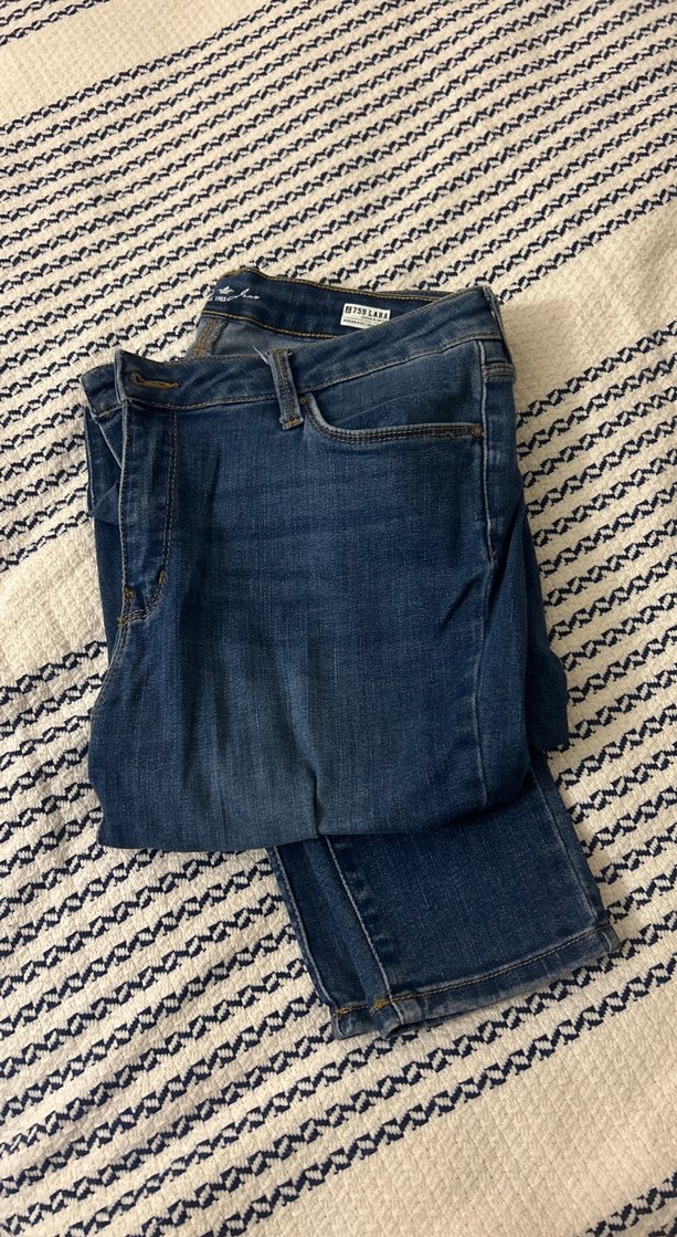 Lacivert Kadın Midi Boy Denim Pantolon - Görsel 4