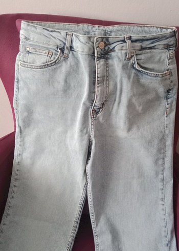 44 Beden Gri Bol Kesim Midi Boy Kot Pantolon