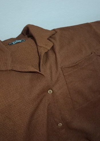 Düğmeli Kahverengi  kadın ikili takim - Görsel 2