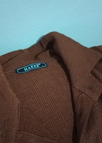 Düğmeli Kahverengi  kadın ikili takim - Görsel 3