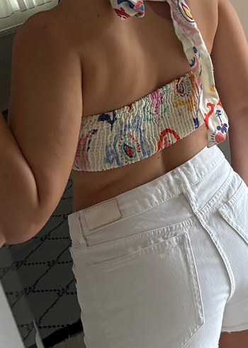 Zara Straplez Crop Top - Görsel 4