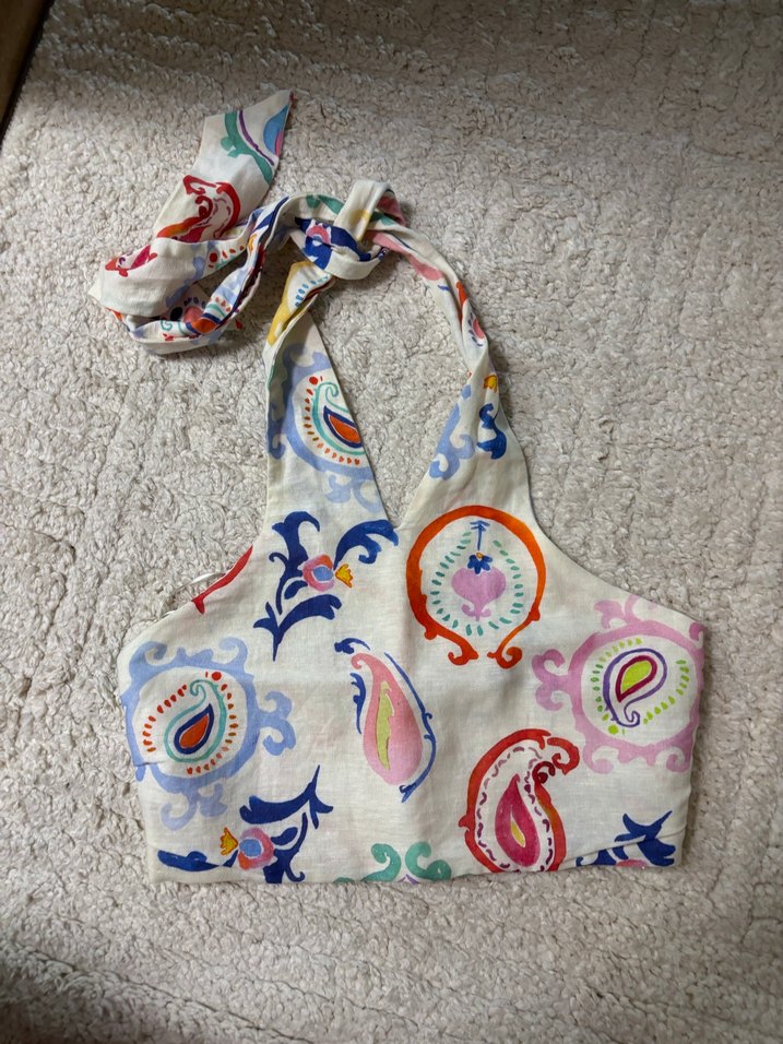 Zara Straplez Crop Top - Görsel 2