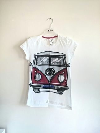 Volkswagen minivan baskılı basic tshirt