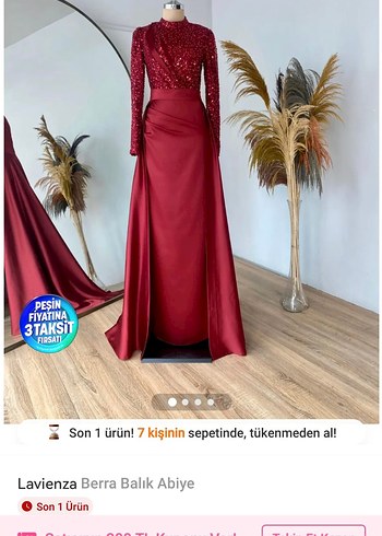 Abiye Bordo Uzun Kollu Drapeli Abiye Elbise