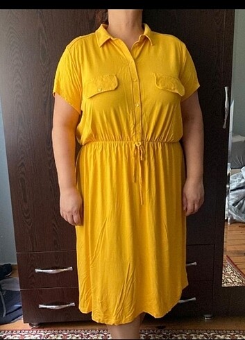 48 beden sarı yazlık elbise