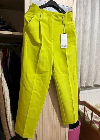 DILVIN Fıstık Yeşili Kadın Havuç Pantolon - Görsel 3