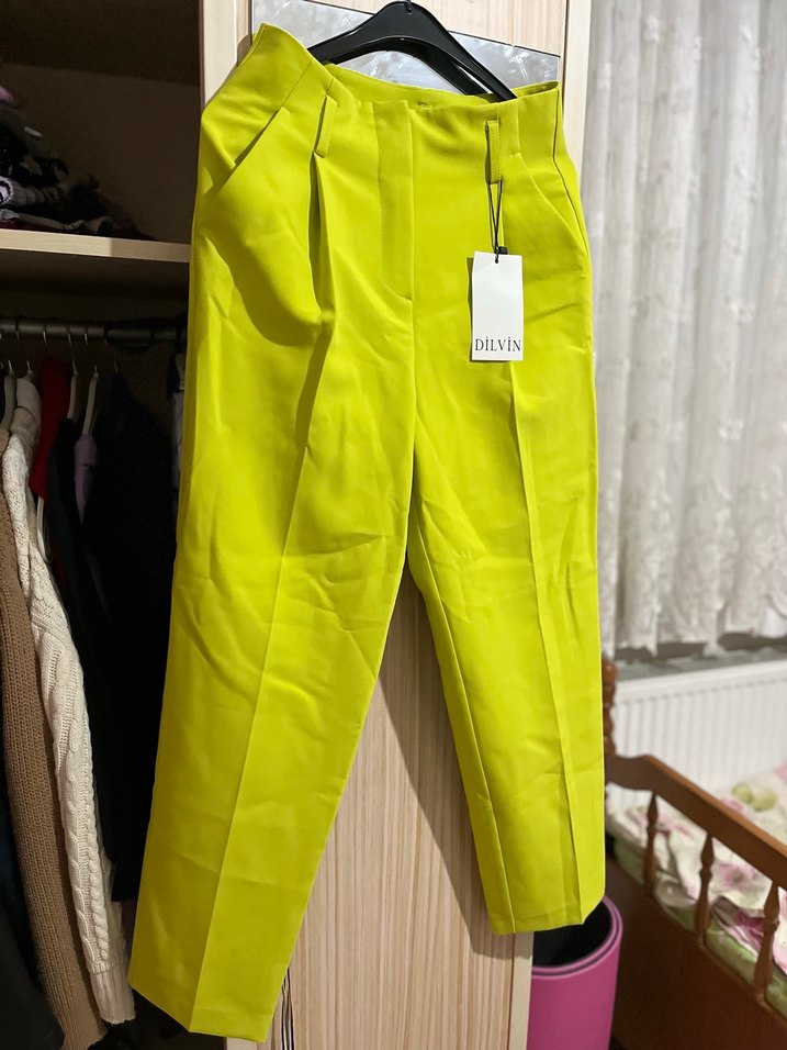 DILVIN Fıstık Yeşili Kadın Havuç Pantolon - Görsel 3