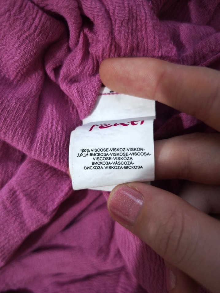 Fuşya Pembe Midi Askılı Rahat Kadın Elbise - Görsel 3